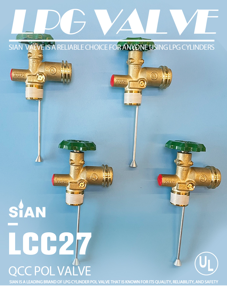 Sian LPG Cylinder LCC27 QCC SV6 POL клапан (1)
