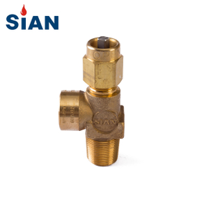 Клапан газового баллона с кислородом и азотом игольчатого типа