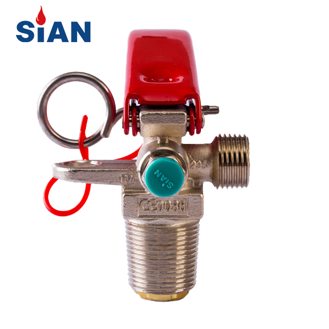 Сертификация CE пожаробезопасный латунный газовый клапан для огнетушителя СО2