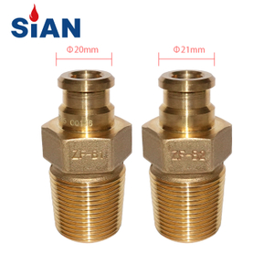 Sian Manufacture ZF-B1 Brass Safety Safety Closing Газовый цилиндр Snap на клапанах для домашнего использования